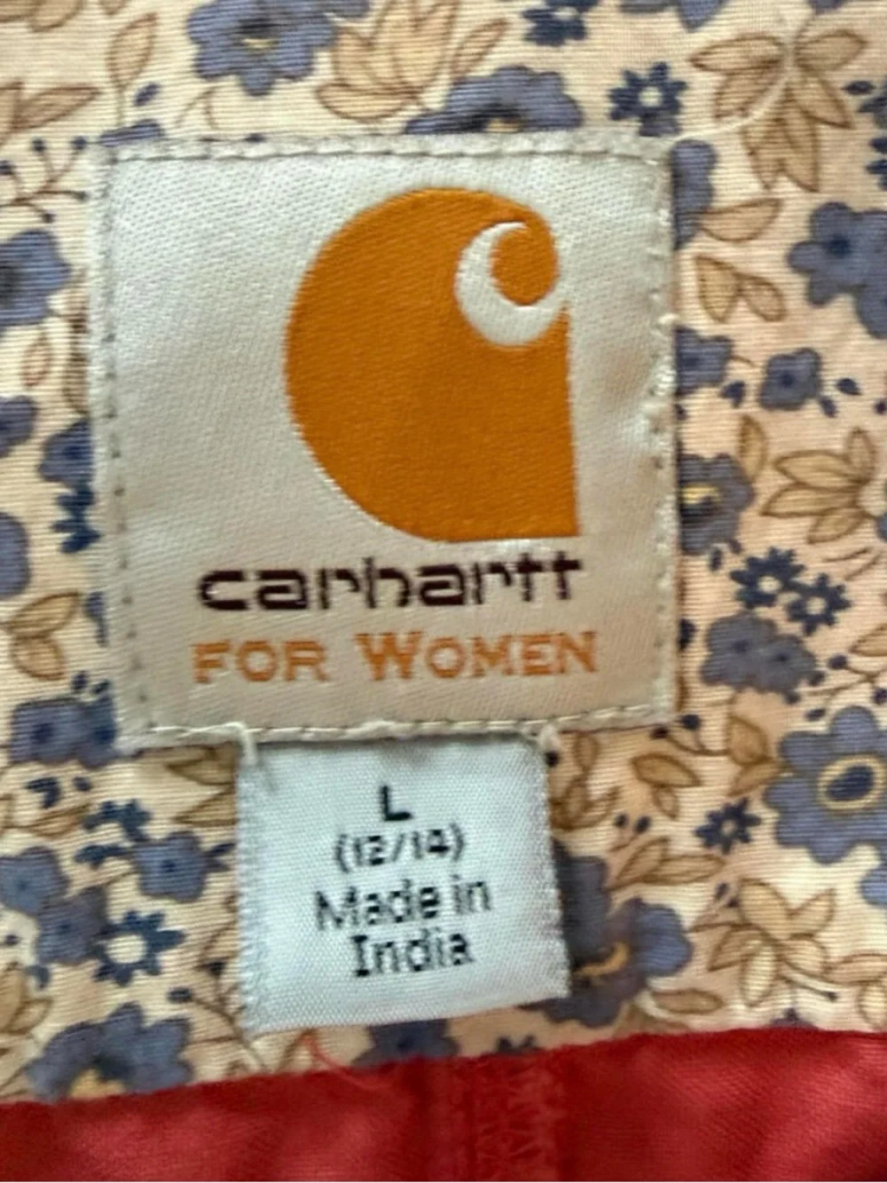 CARHARTT Wms Pink Cotton Trucker Jacket Button up Pockets Country Cowgirl SZ L - Picture 2 of 7